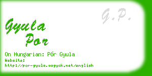 gyula por business card